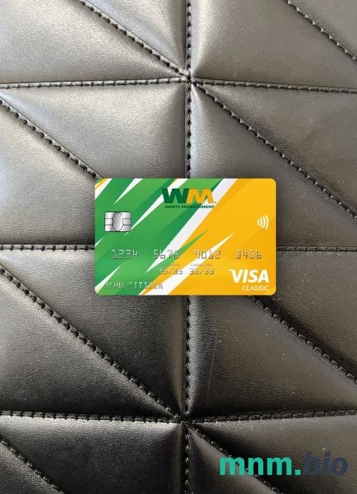 USA Waste Management bank visa classic card wygląd fotograficzny skan PSD + zdjęcie